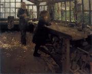 William Stott of Oldham Grandfather-s Workshop France oil painting artist